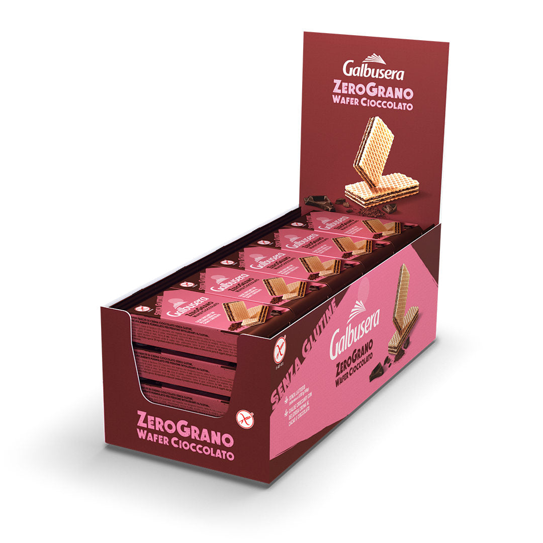 Wafer Cioccolato Zero Grano Senza Glutine Galbusera Expo Pz24 Gr45