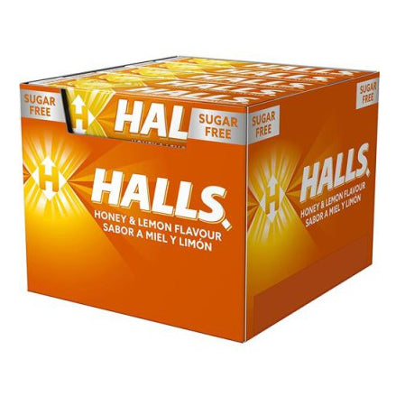 Halls Senza Zucchero Miele e Limone - 20Pz