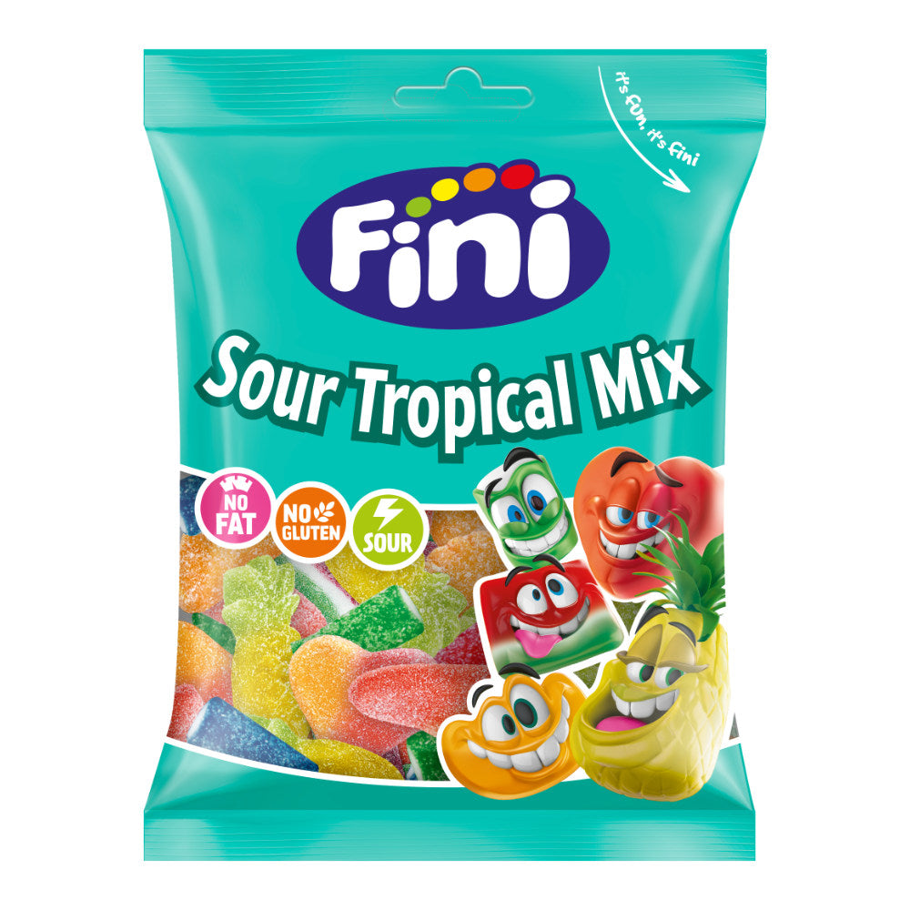 Caramelle gommose Sour Tropical Mix Fini 90Gr 12Pz