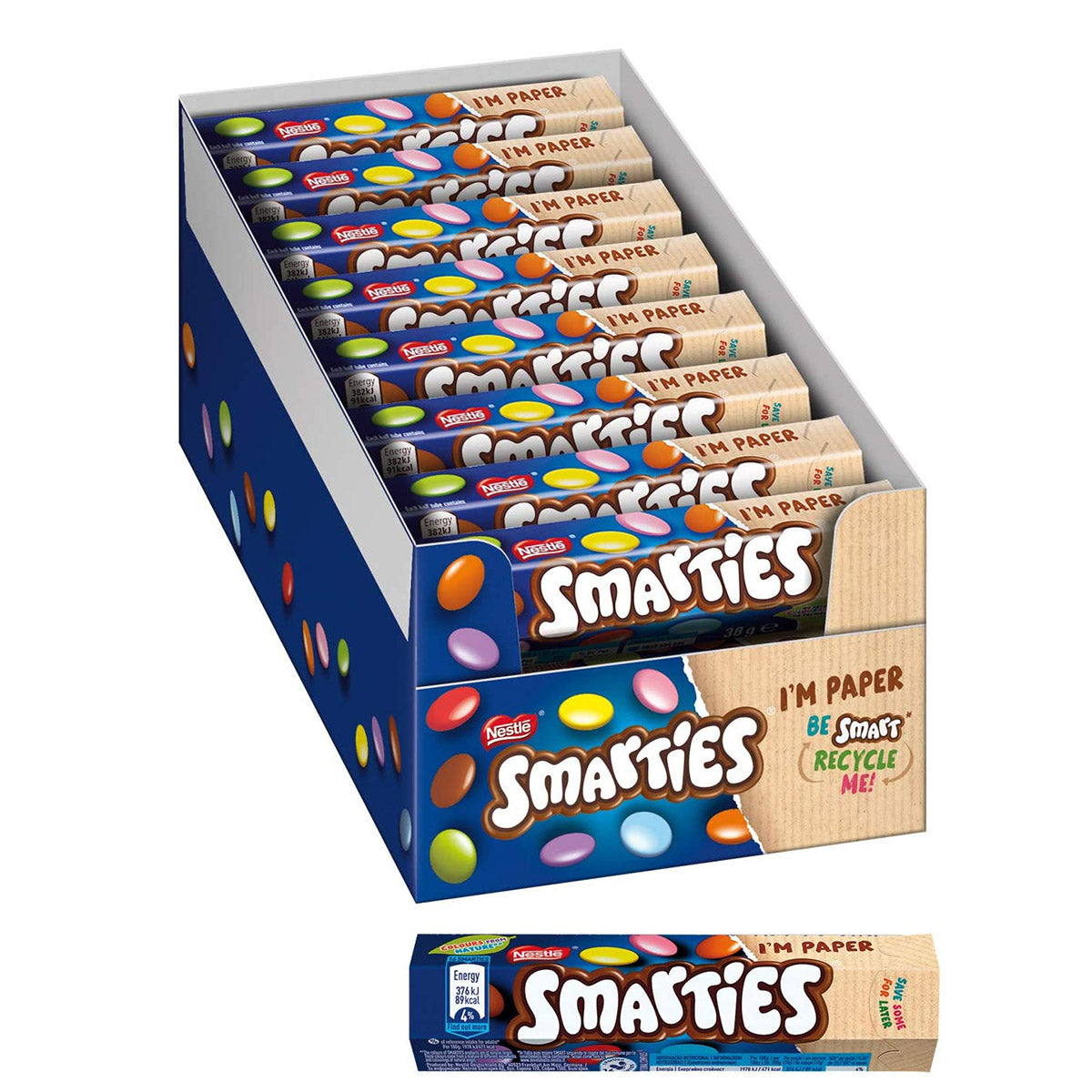 Smarties Tubo 38g 24pz